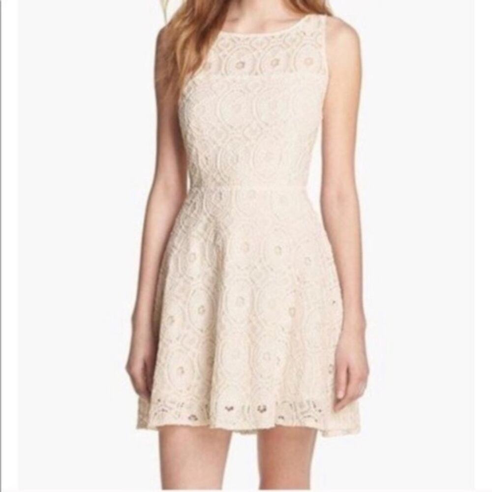 BB Dakota Renley Crochet Lace Fit & Flare Dress 6